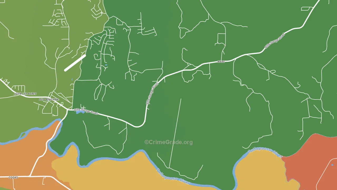 Emerald Mountain, AL Map of Murder Rates
