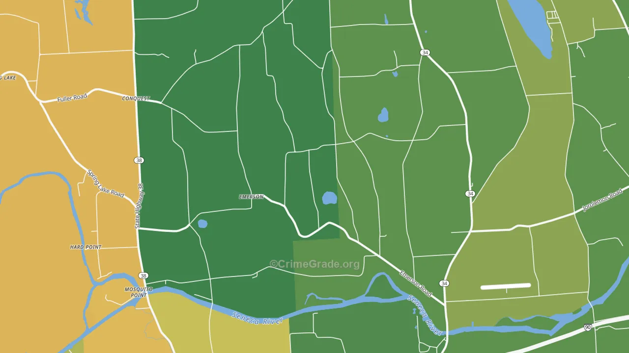 Emerson, NY Map of Murder Rates