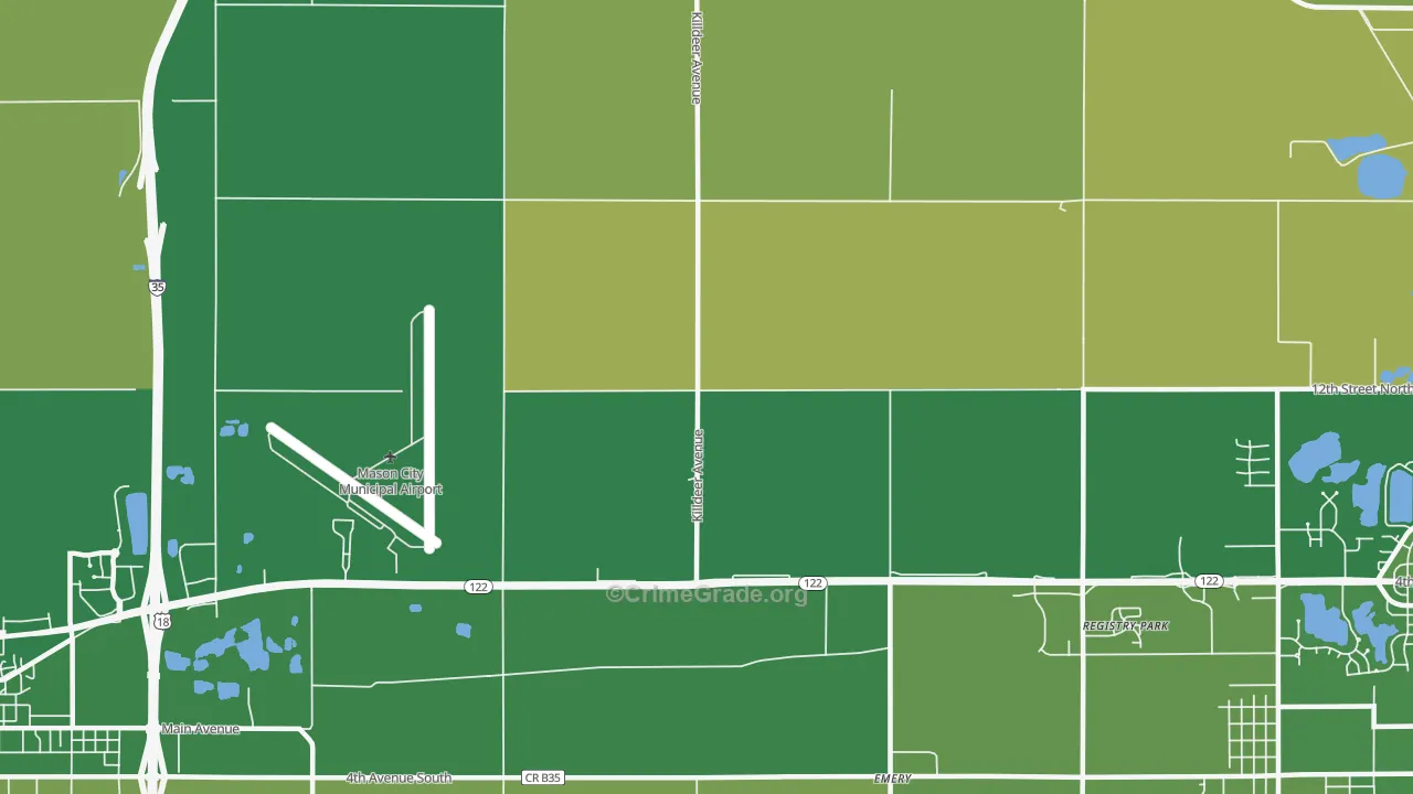 Emery, IA Map of Murder Rates