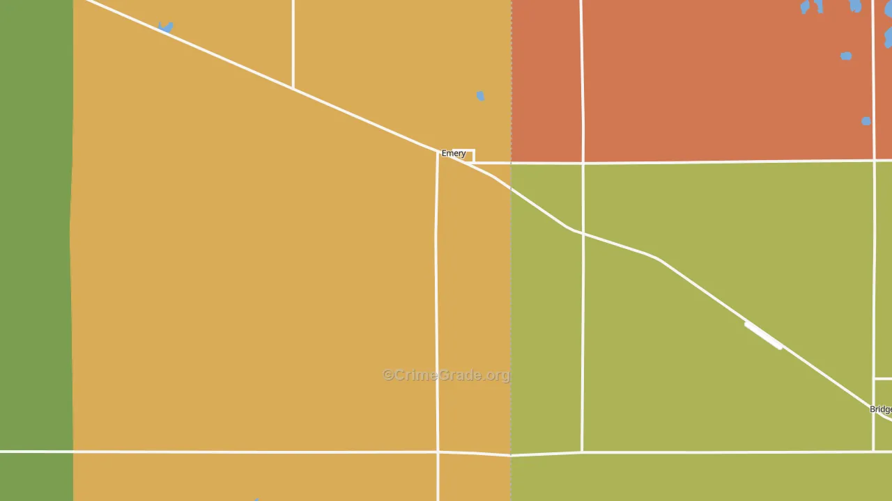Emery, SD Map of Murder Rates