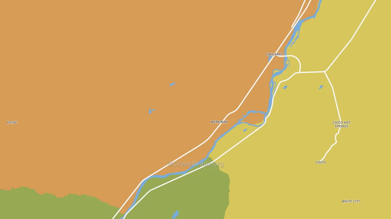 Emigrant, MT Map of Murder Rates