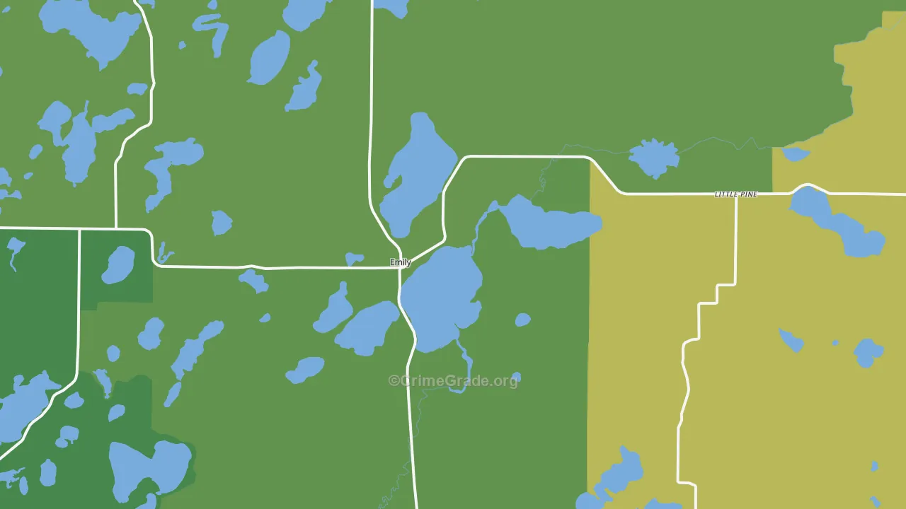 Emily, MN Map of Murder Rates