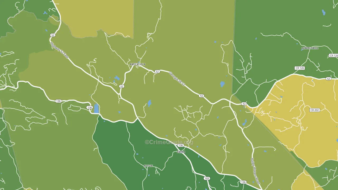 Emma, GA Map of Murder Rates