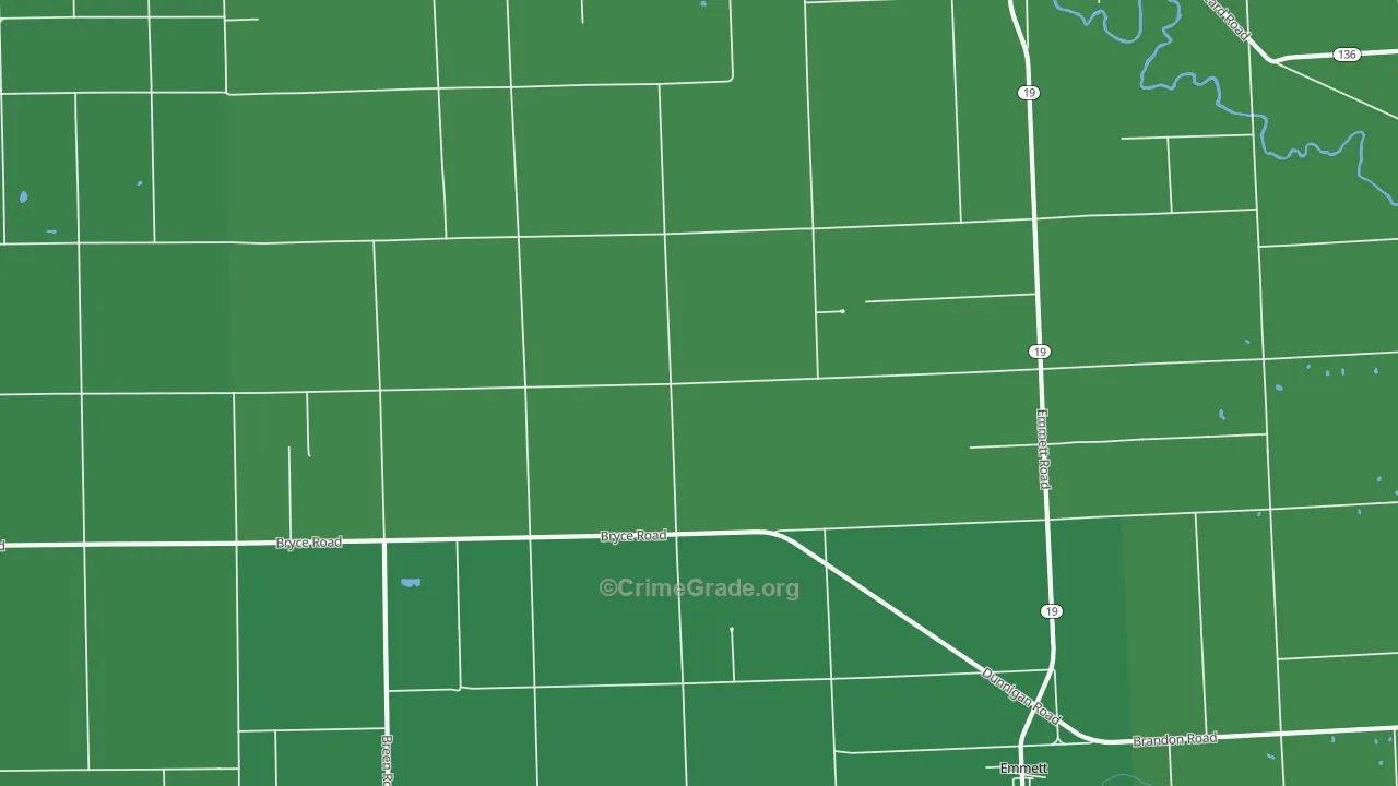 Emmett, MI Map of Murder Rates