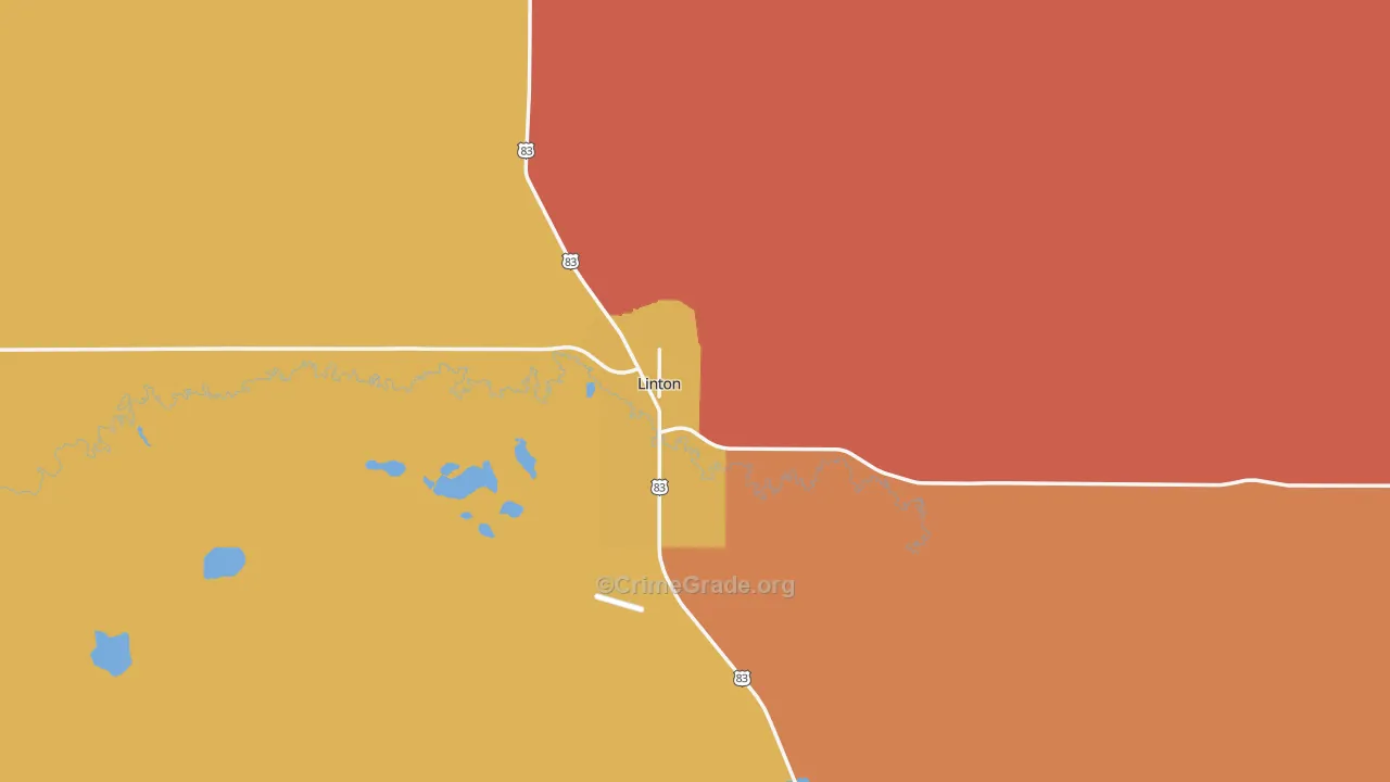 Emmons County, ND Map of Murder Rates