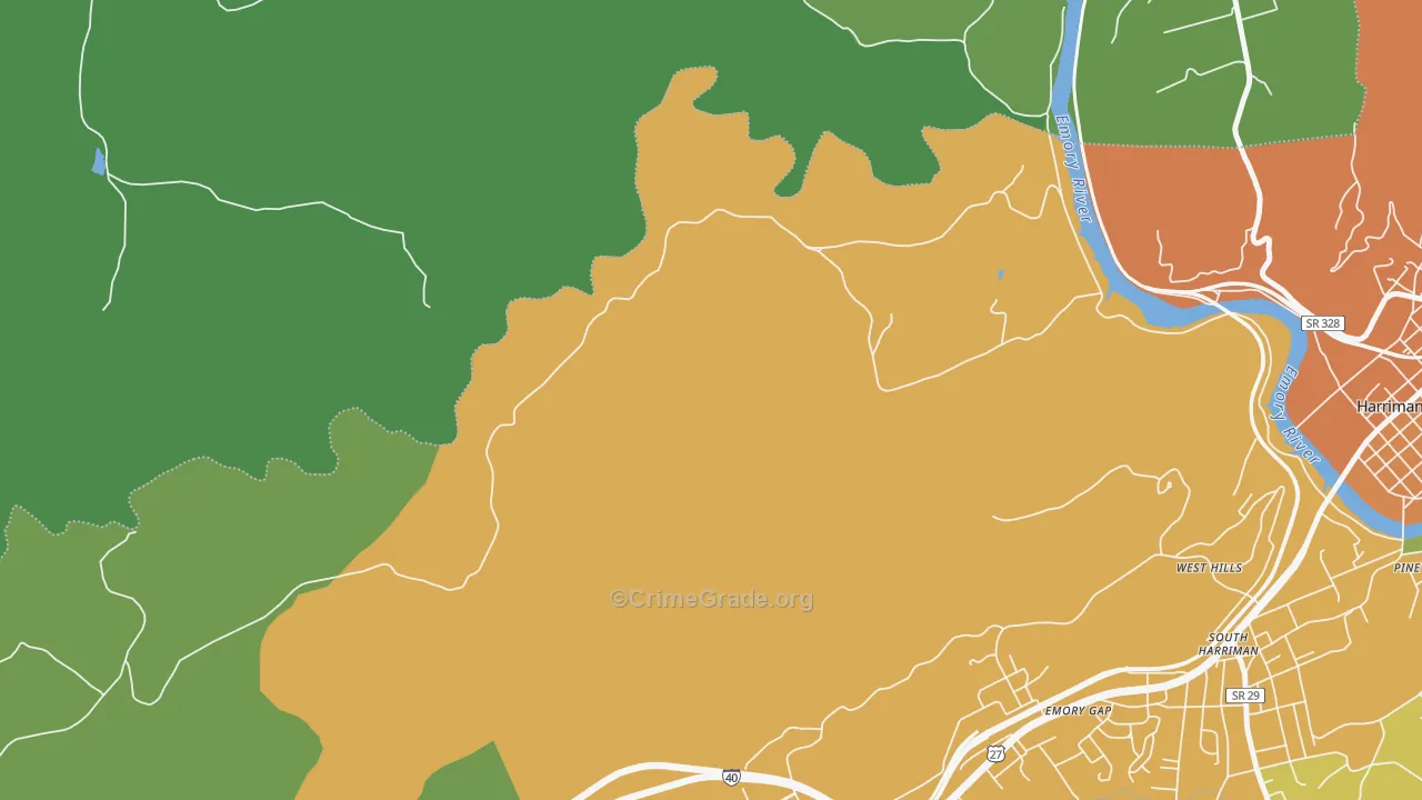 Emory Gap, TN Map of Murder Rates