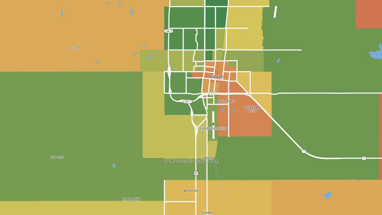 Empire City, OK Map of Murder Rates