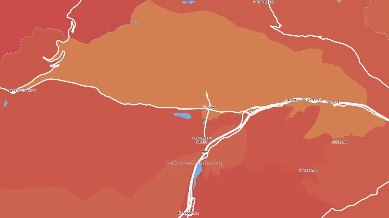 Empire, CO Map of Murder Rates