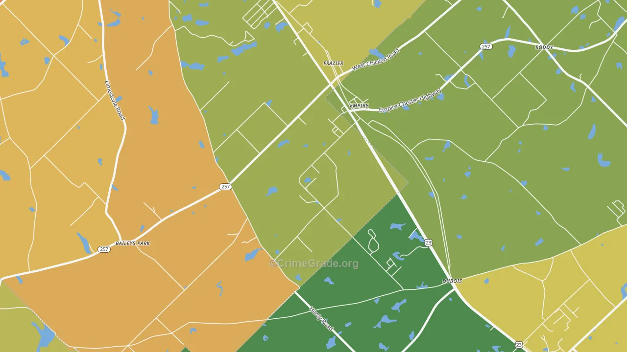 Empire, GA Map of Murder Rates