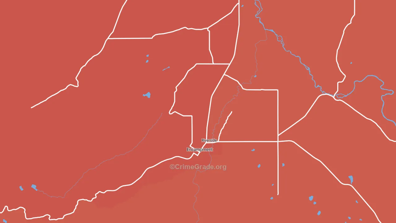 Encampment, WY Map of Murder Rates