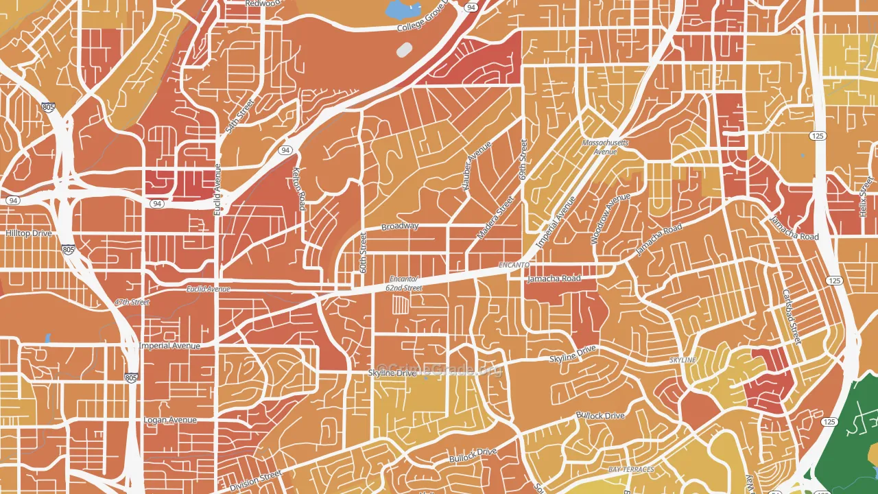 Encanto, San Diego, CA Map of Murder Rates
