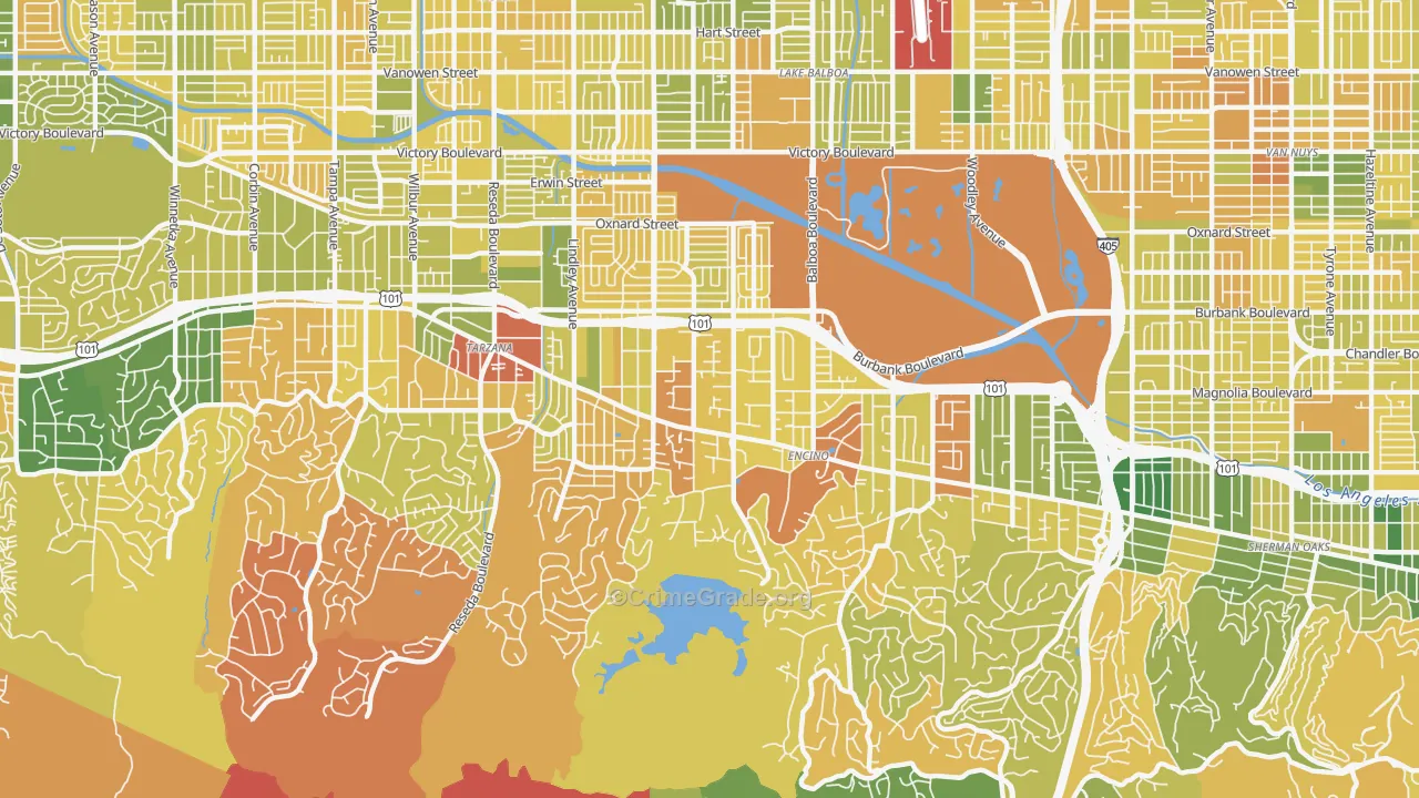 Encino, CA Map of Murder Rates