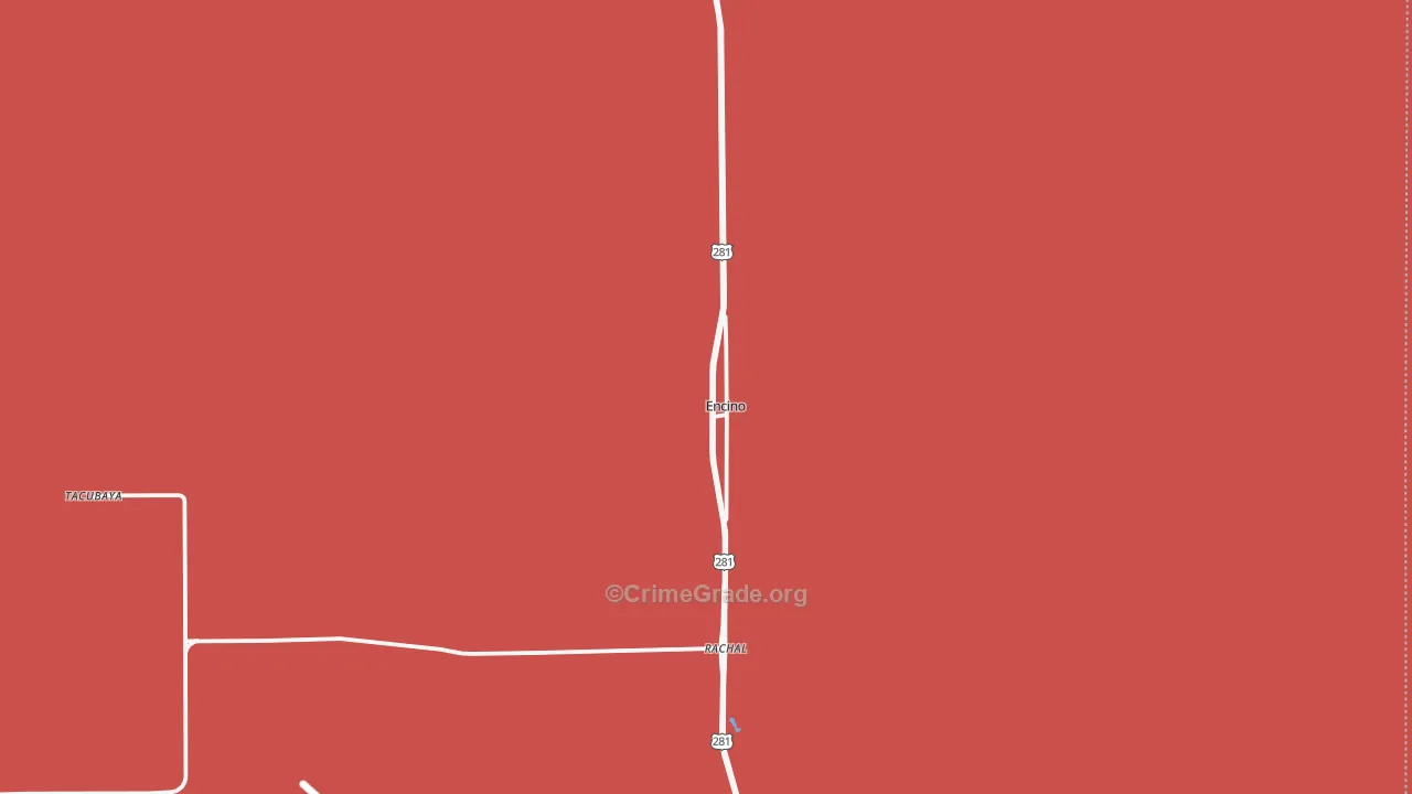 Encino, TX Map of Murder Rates