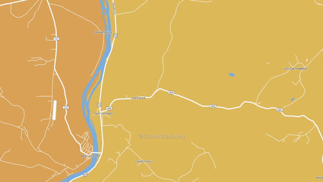 Endeavor, PA Map of Murder Rates