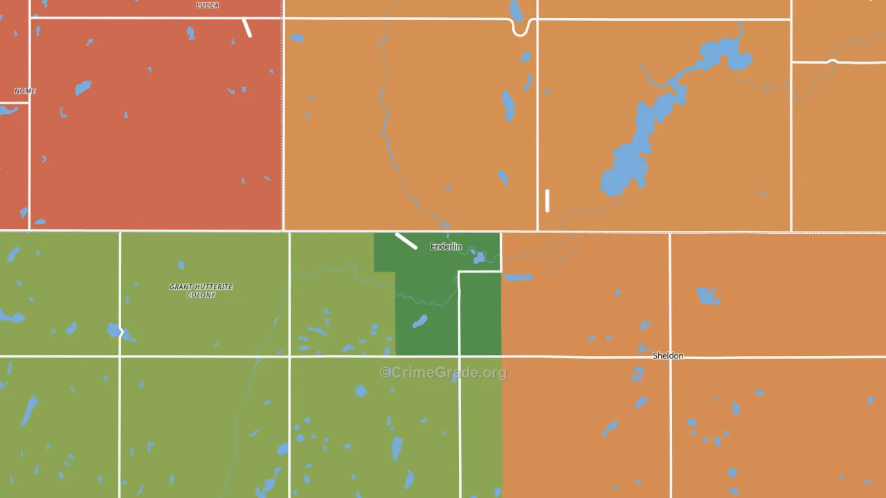 Enderlin, ND Map of Murder Rates
