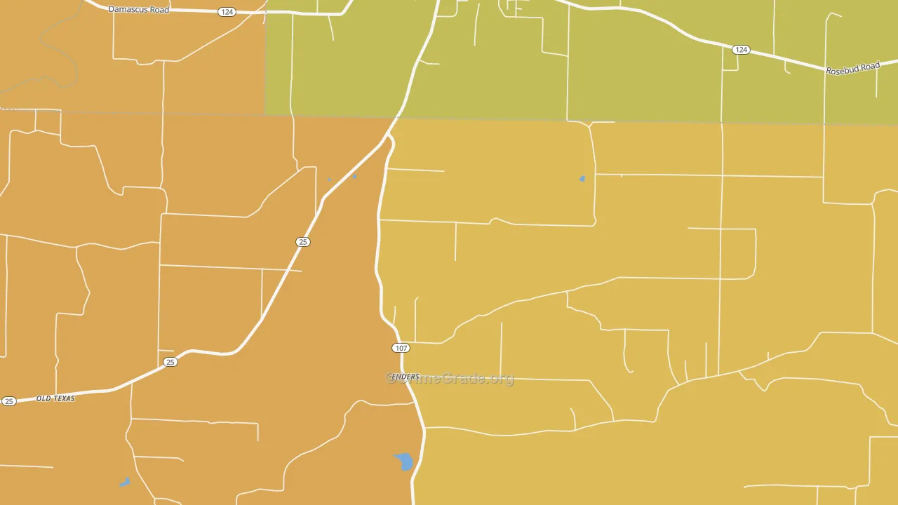 Enders, AR Map of Murder Rates