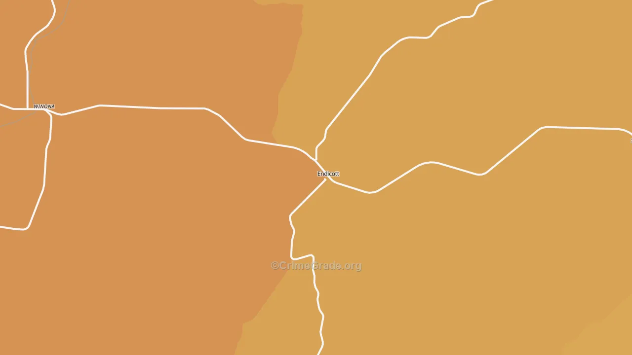 Endicott, WA Map of Murder Rates