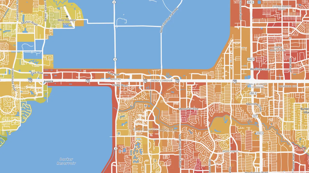 Energy Corridor, Houston, TX Map of Murder Rates