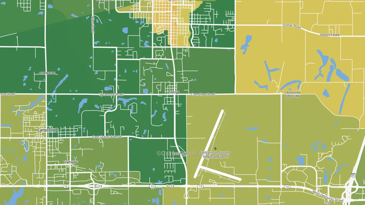 Energy, IL Map of Murder Rates