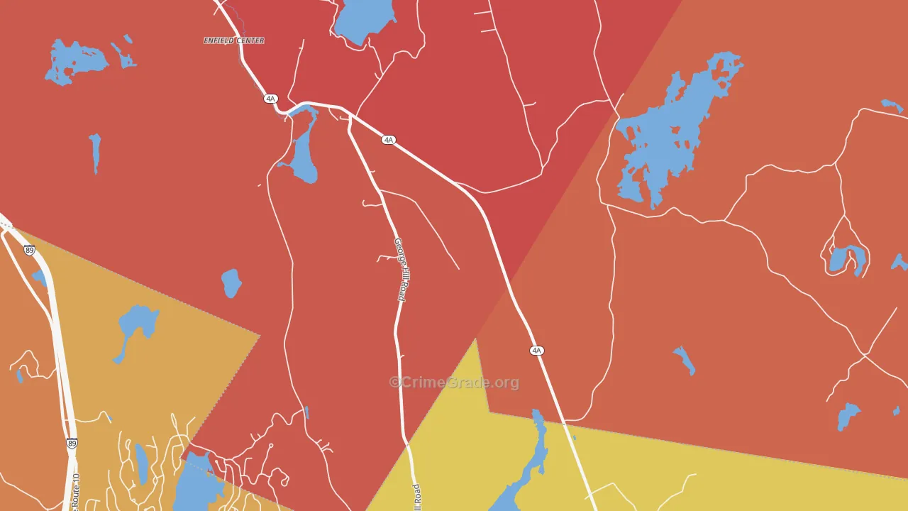 Enfield Center, NH Map of Murder Rates