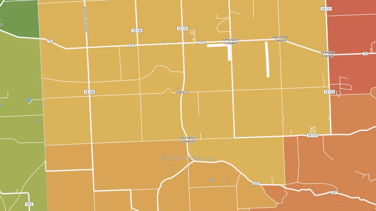 Enfield, NY Map of Murder Rates