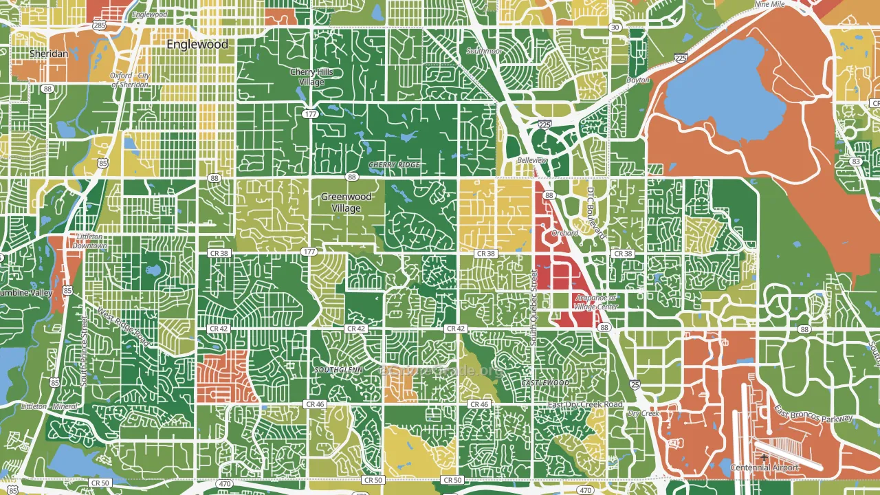 Englewood, CO Map of Murder Rates