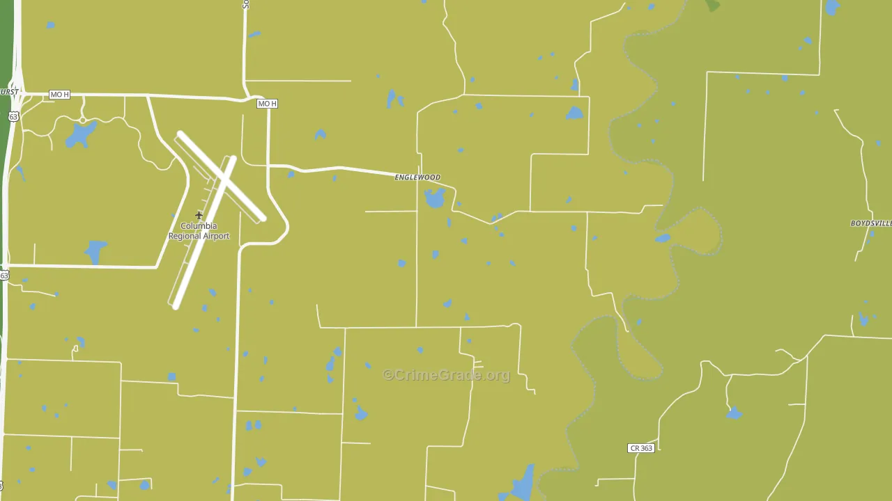 Englewood, MO Map of Murder Rates
