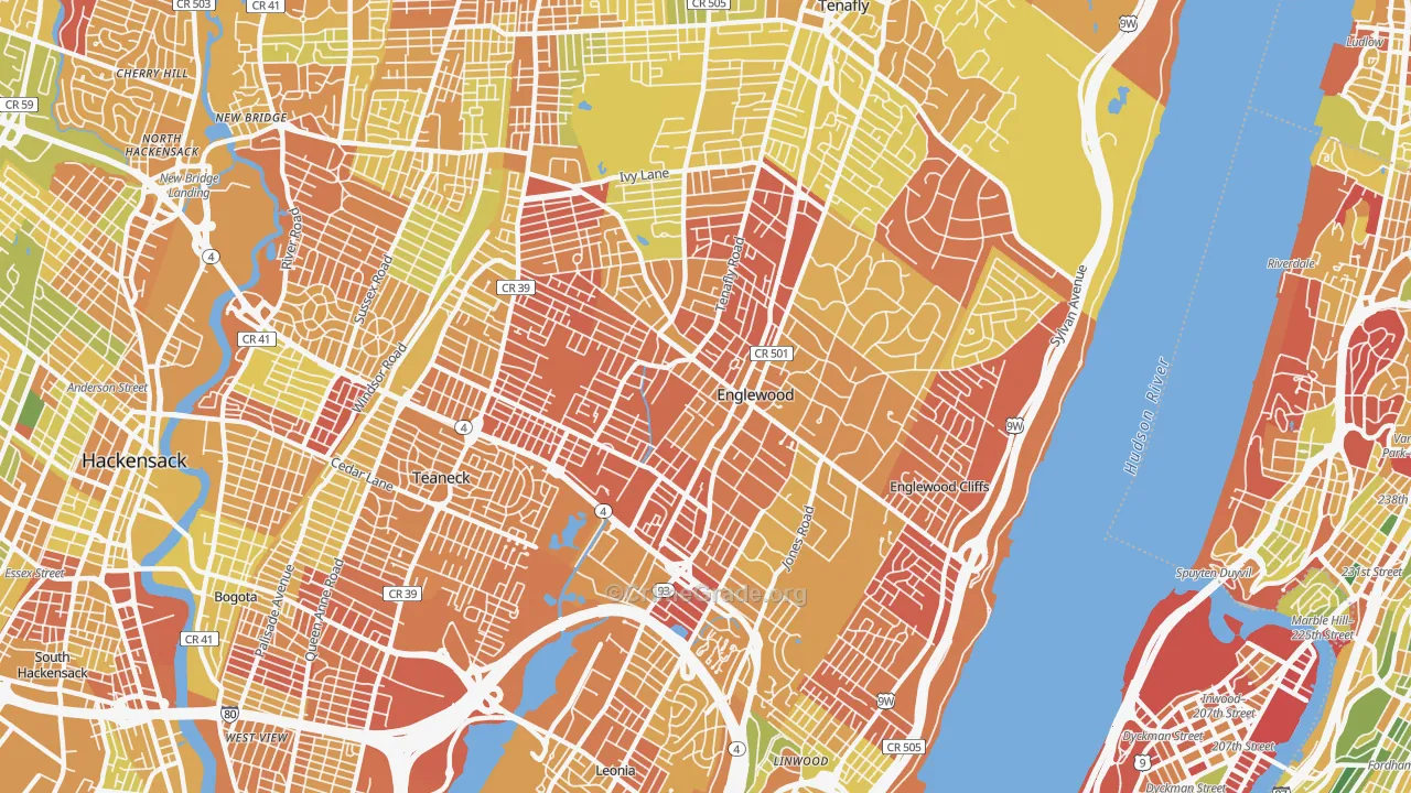 Englewood, NJ Map of Murder Rates