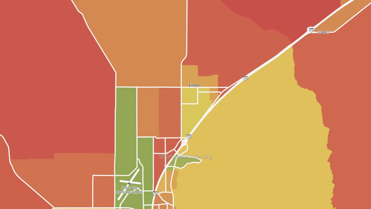 Enoch, UT Map of Murder Rates