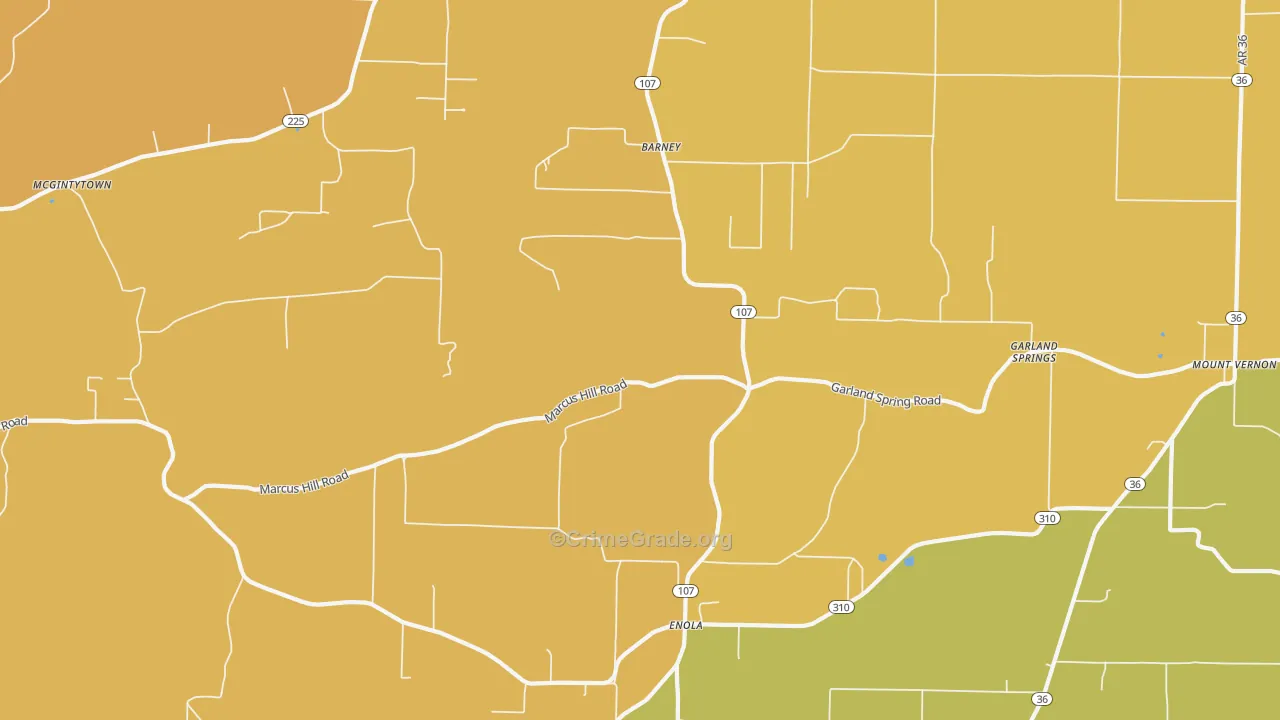 Enola, AR Map of Murder Rates