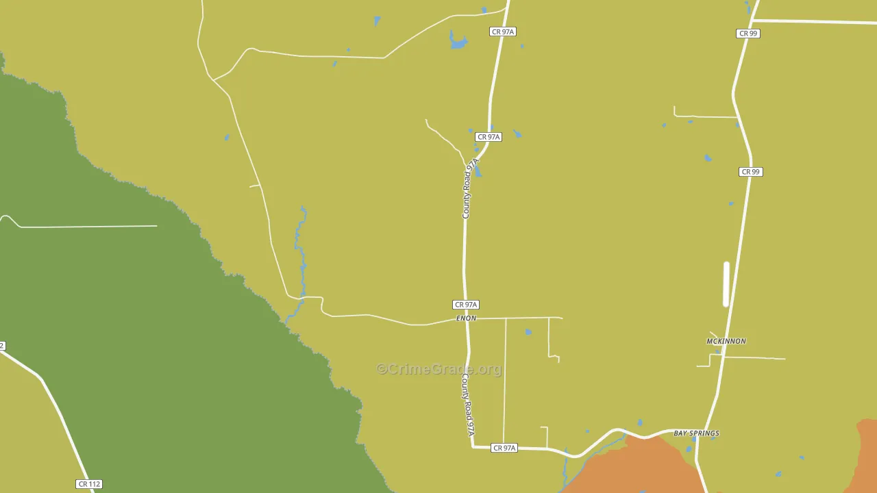 Enon, FL Map of Murder Rates