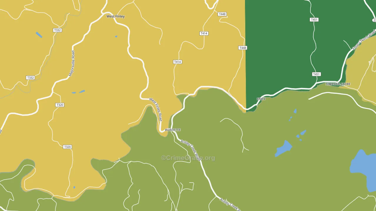 Enon, PA Map of Murder Rates