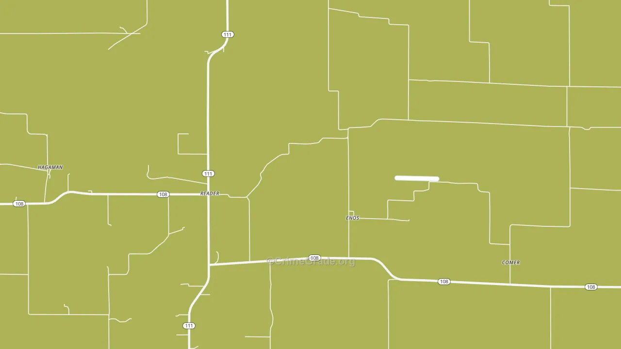 Enos, IL Map of Murder Rates