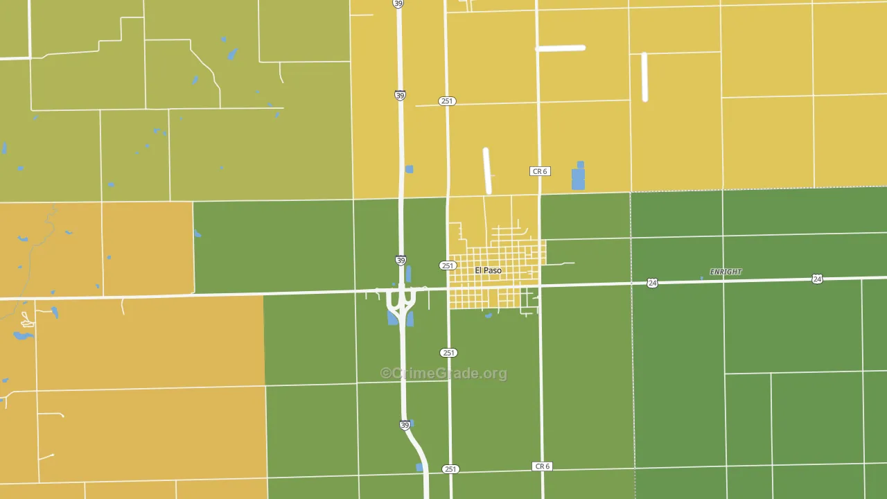 Enright, IL Map of Murder Rates