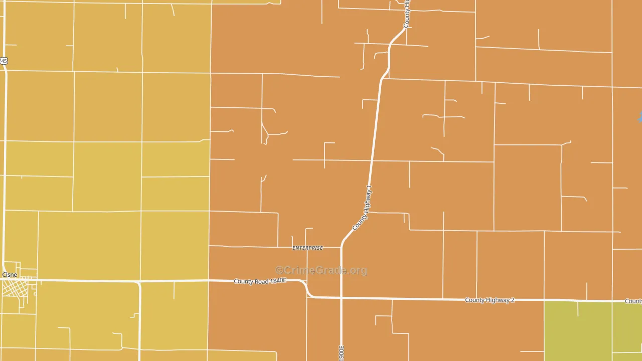 Enterprise, IL Map of Murder Rates