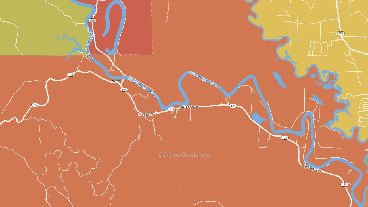Enterprise, LA Map of Murder Rates