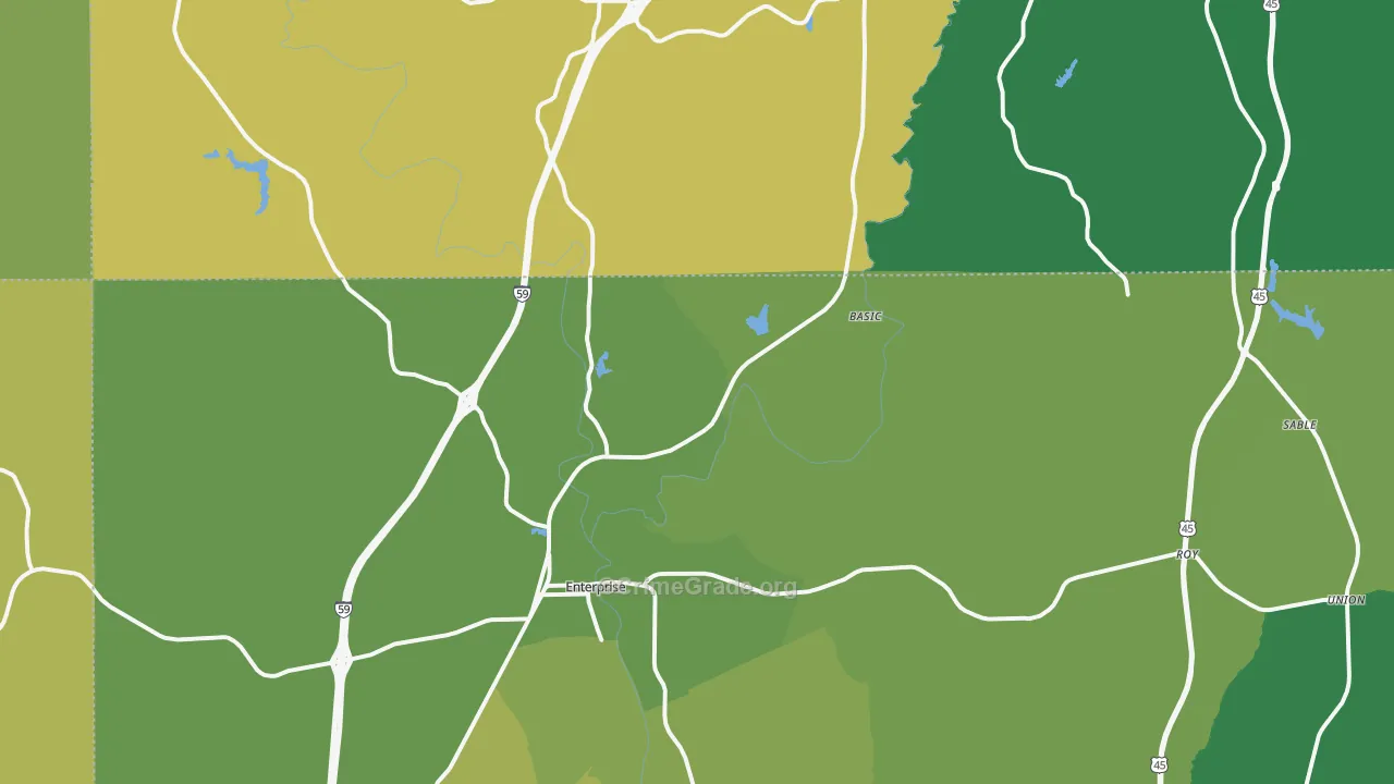 Enterprise, MS Map of Murder Rates