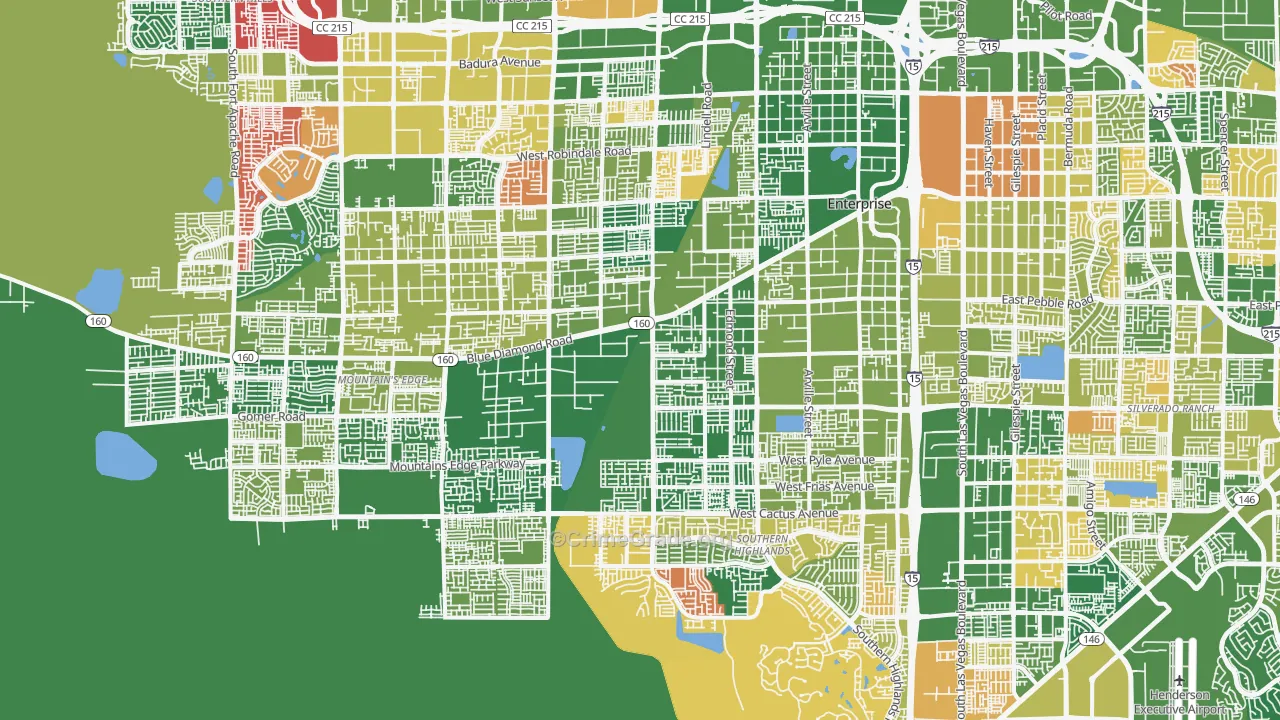 Enterprise, NV Map of Murder Rates