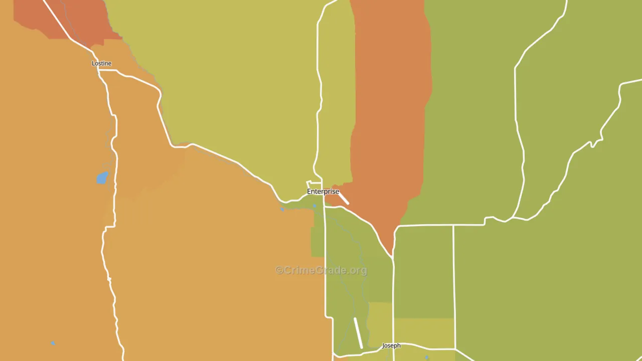 Enterprise, OR Map of Murder Rates