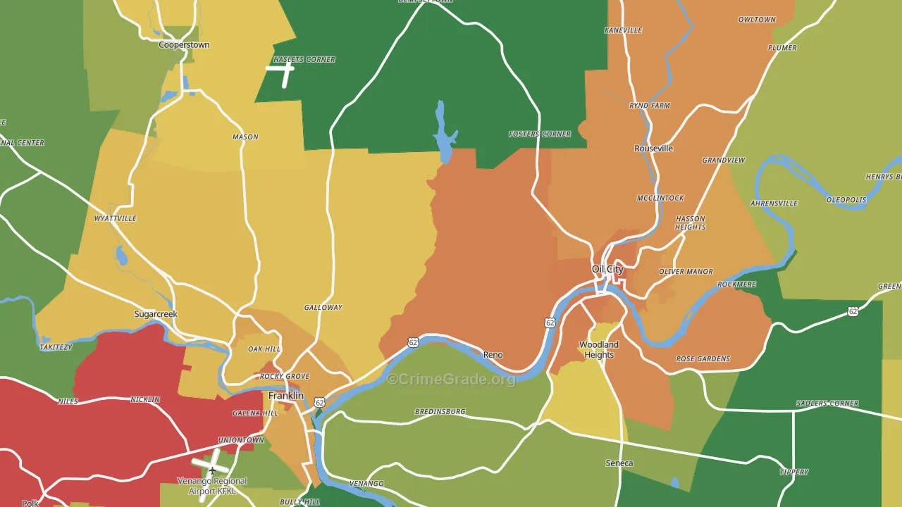 Enterprise, PA Map of Murder Rates