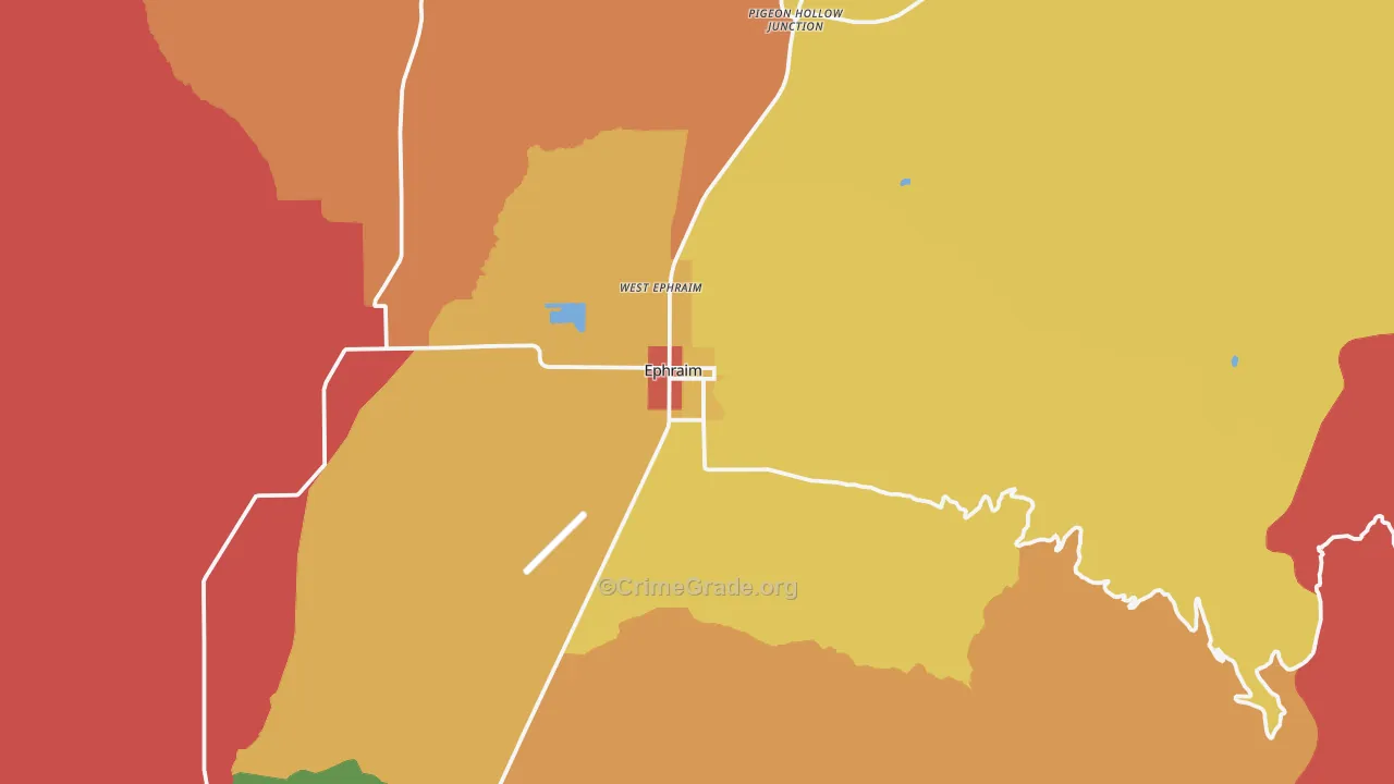 Ephraim, UT Map of Murder Rates