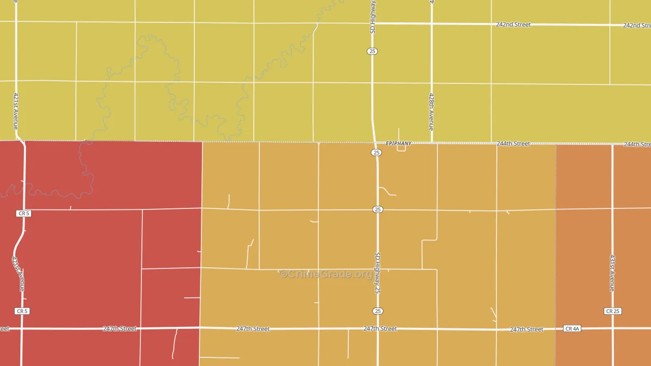 Epiphany, SD Map of Murder Rates