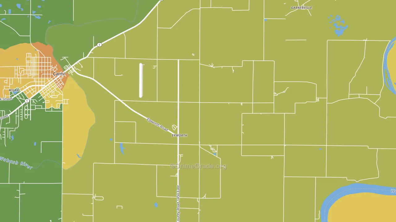 Epworth, IL Map of Murder Rates