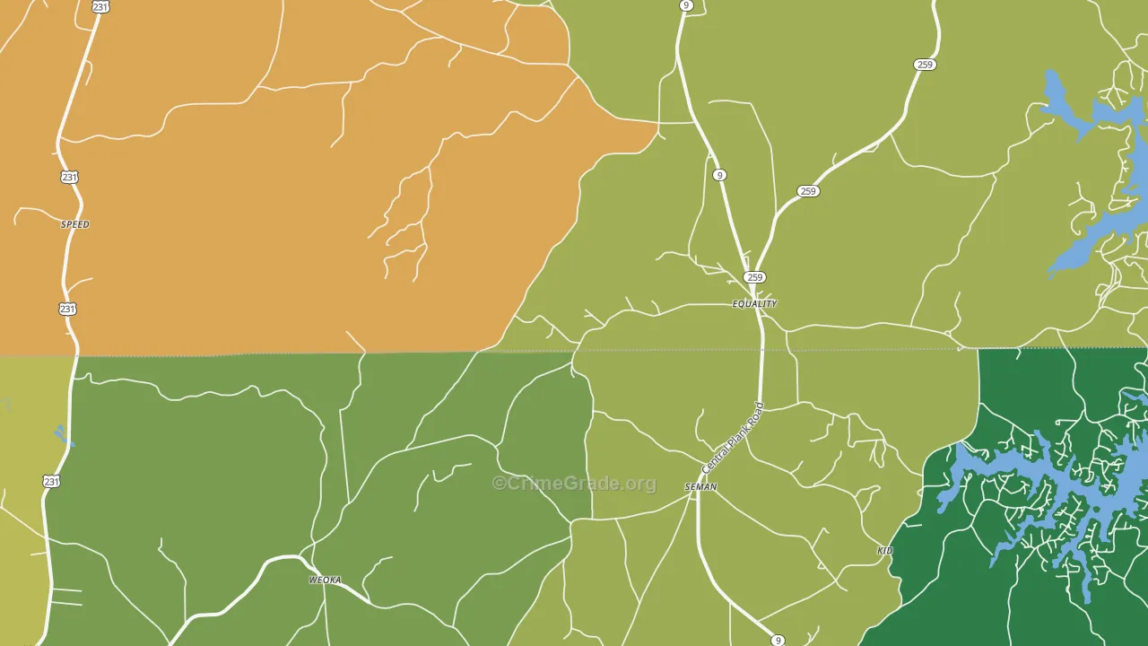 Equality, AL Map of Murder Rates