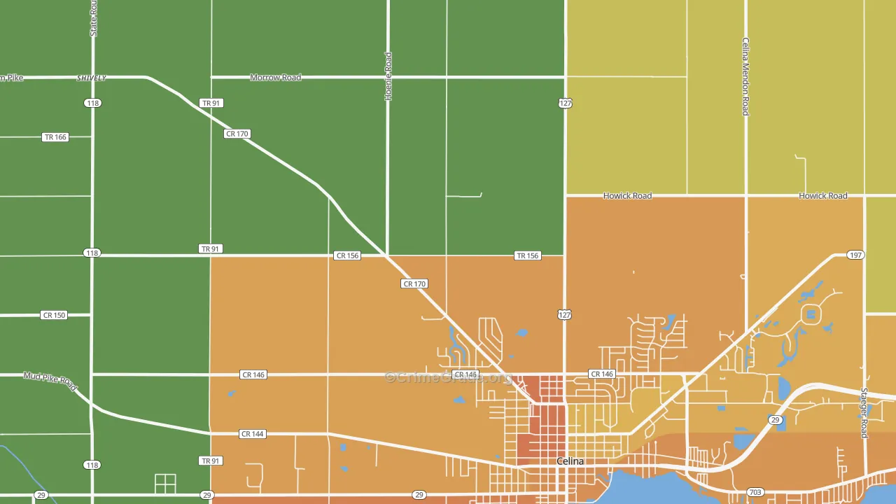 Erastus, OH Map of Murder Rates