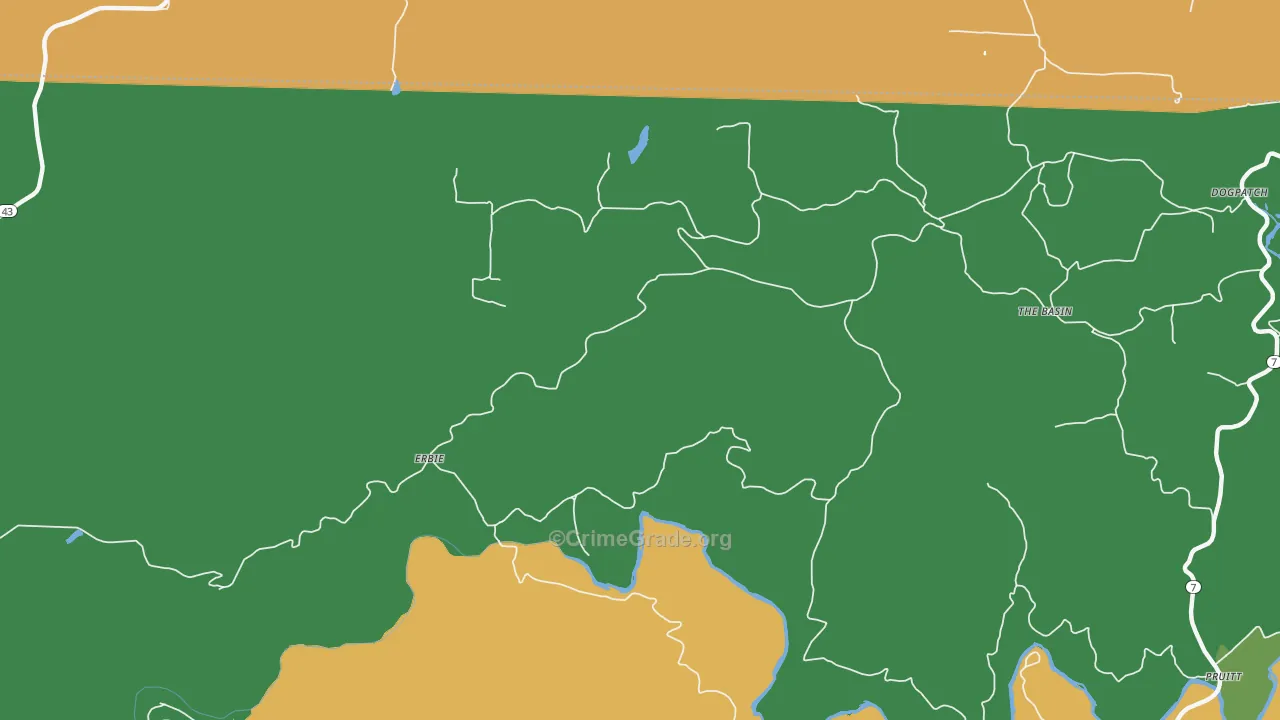 Erbie, AR Map of Murder Rates