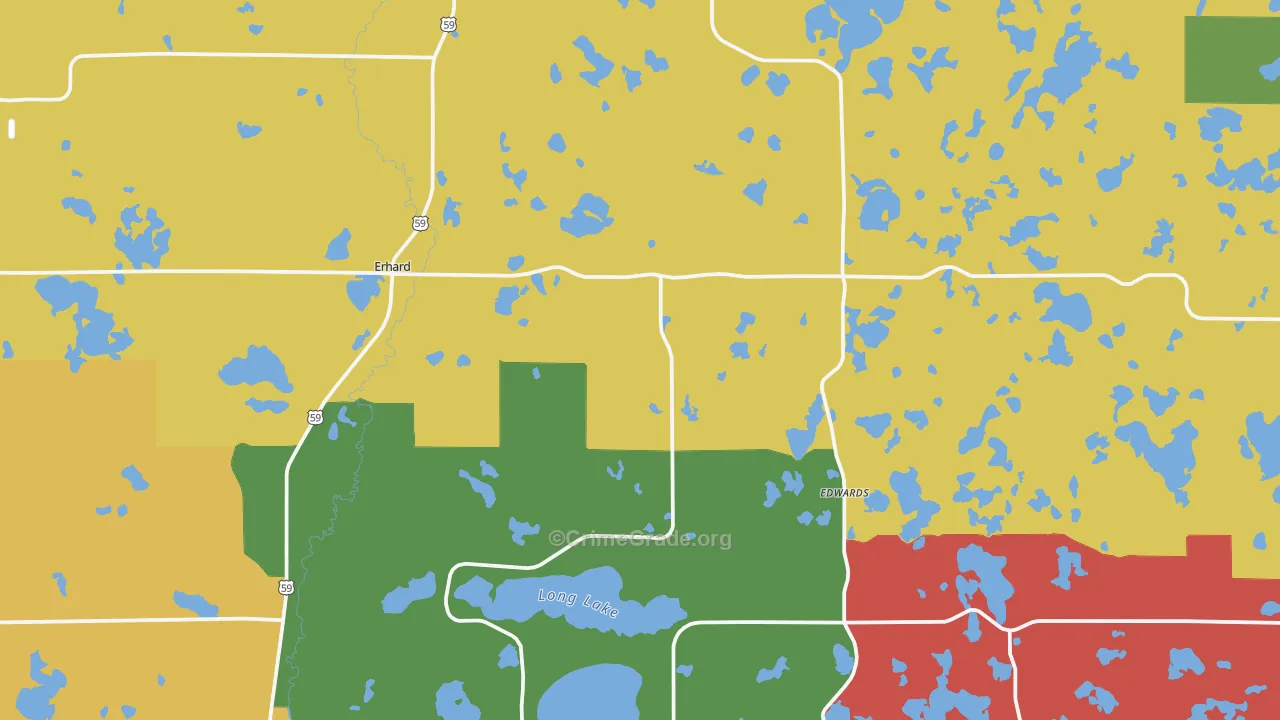 Erhard, MN Map of Murder Rates