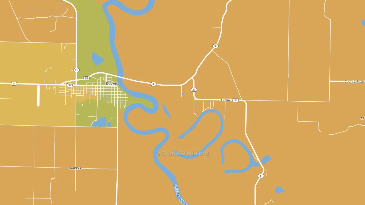Erwin, AR Map of Murder Rates