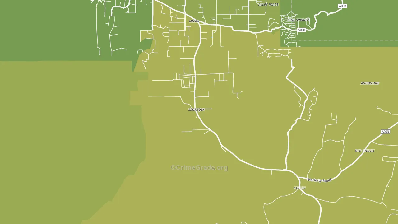 Escabosa, NM Map of Murder Rates