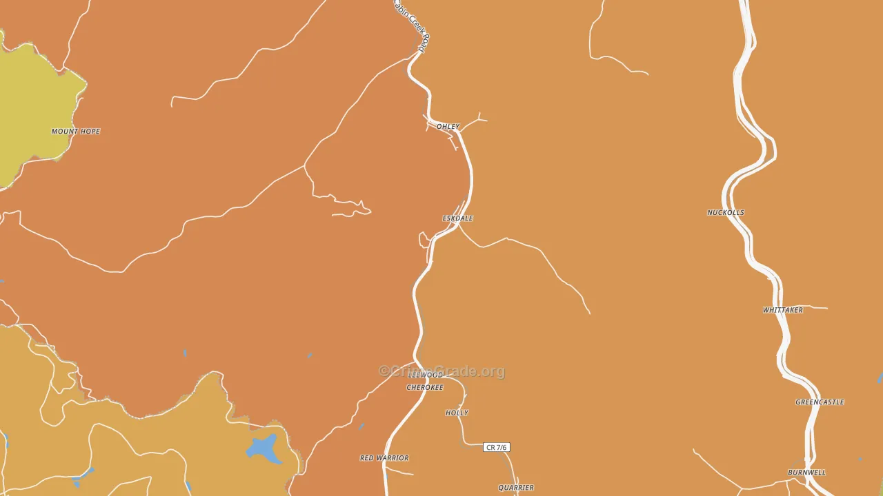 Eskdale, WV Map of Murder Rates